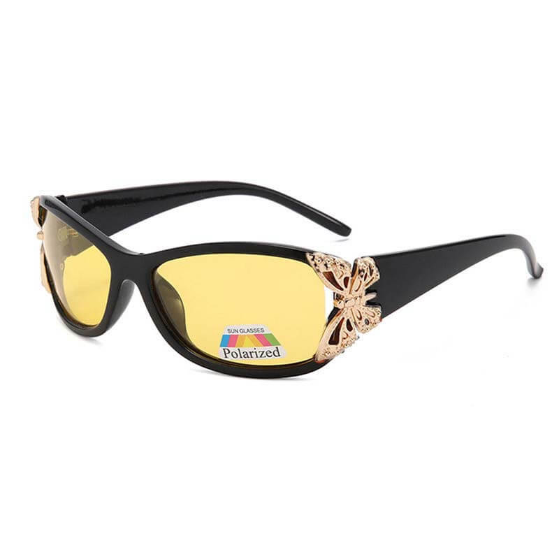 Butterfly Decorated Polarized Pc Sunglasses