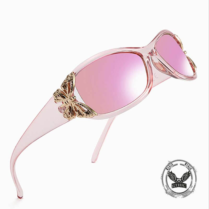 Butterfly Decorated Polarized Pc Sunglasses