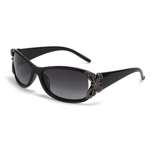 Butterfly Decorated Polarized Pc Sunglasses