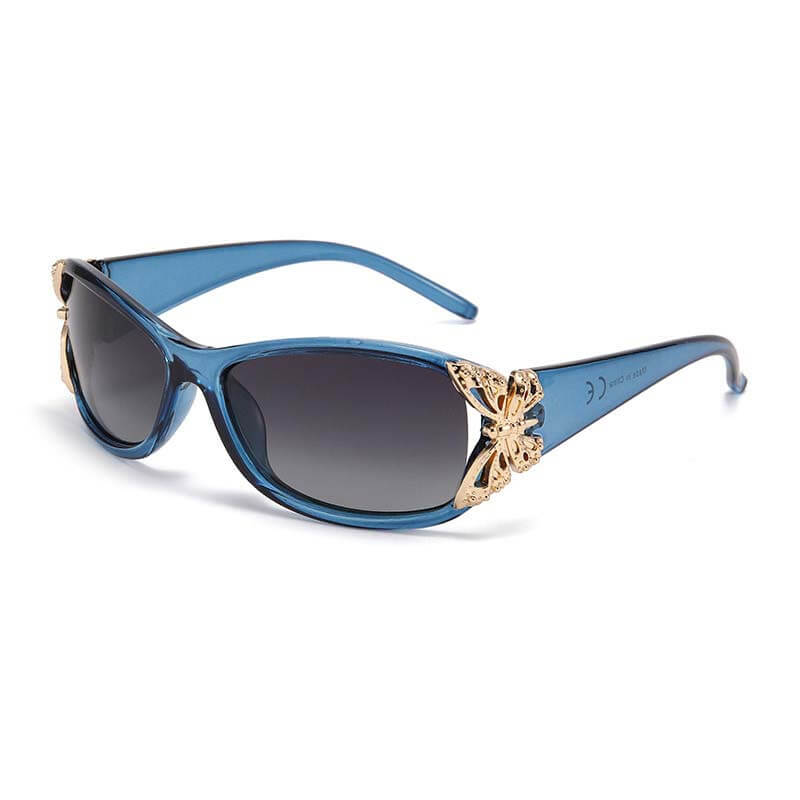 Butterfly Decorated Polarized Pc Sunglasses