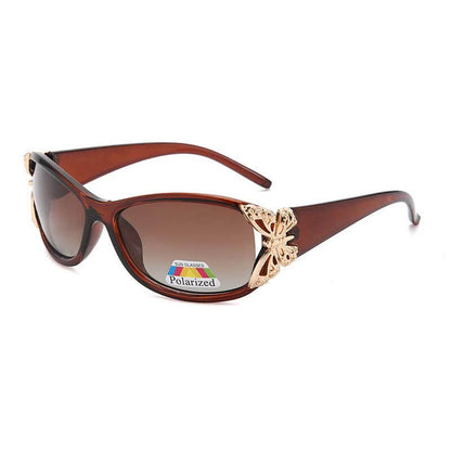 Butterfly Decorated Polarized Pc Sunglasses