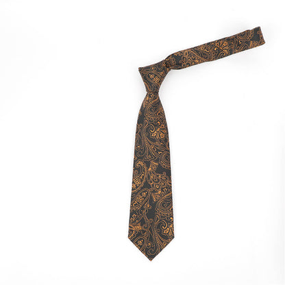 Cashew Pattern Print Polyester Tie