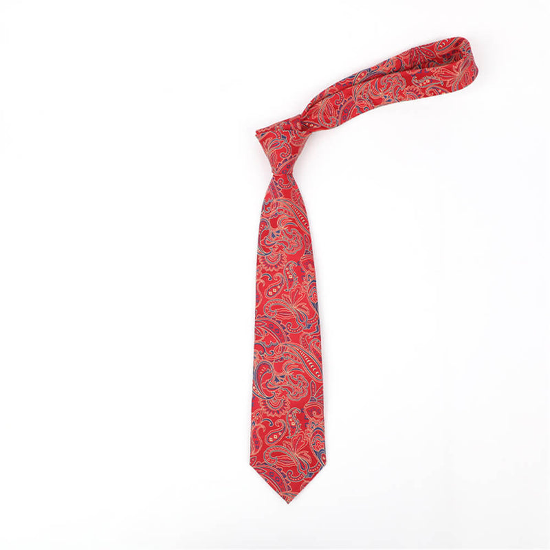 Cashew Pattern Print Polyester Tie