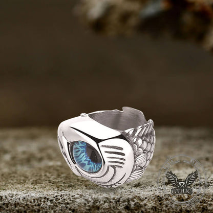 Fish Gem Eyes Stainless Steel Animal Ring