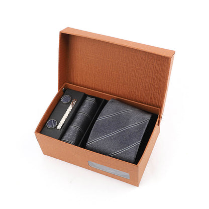 Jacquard Striped Tie Gift Box