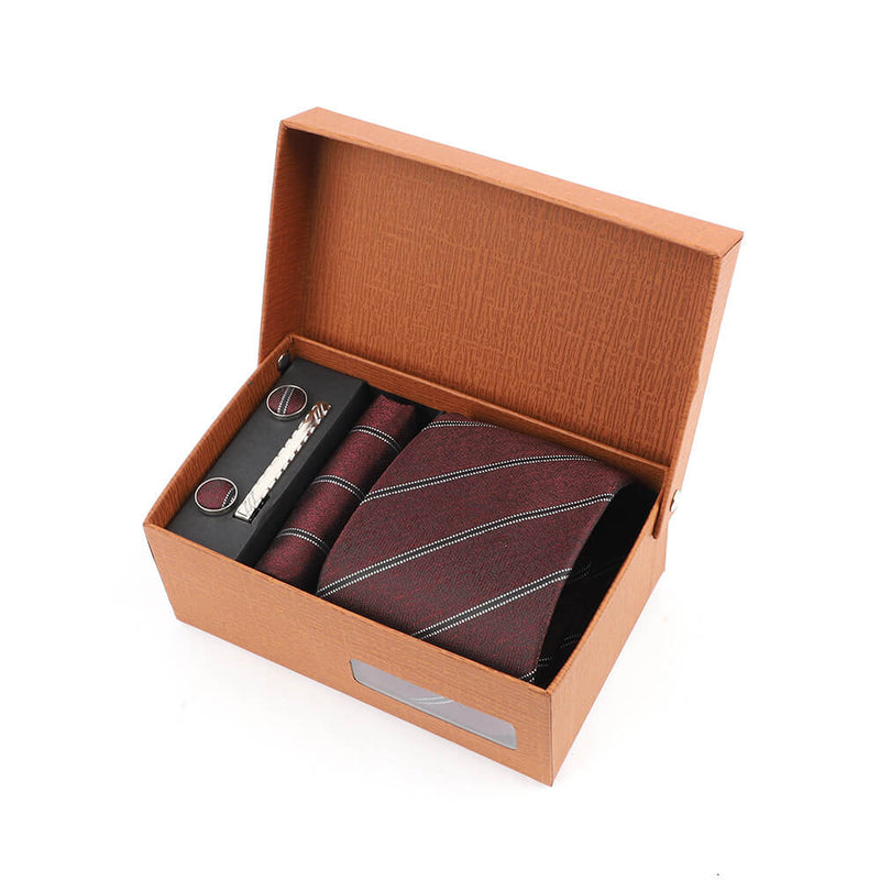 Jacquard Striped Tie Gift Box