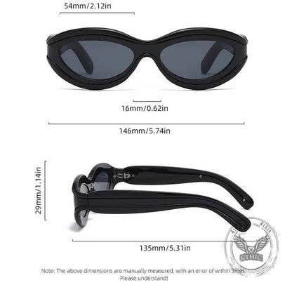 Fashionable Colorblock Cat Eye Pc Sunglasses
