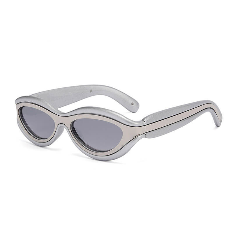 Fashionable Colorblock Cat Eye Pc Sunglasses
