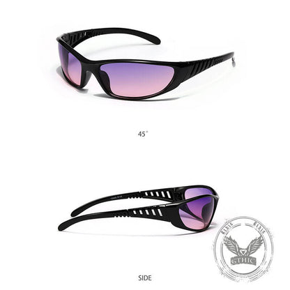 Fashionable Y2k Colorful Hollow Uv-proof Pc Sunglasses