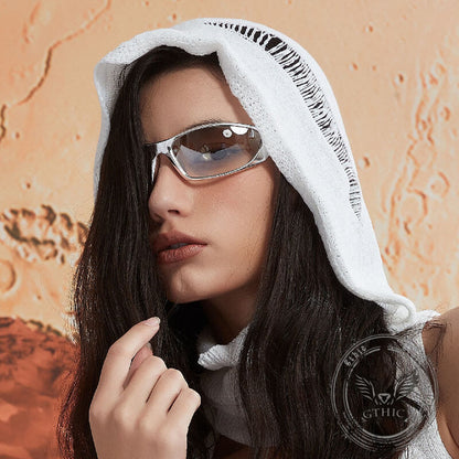 Fashionable Y2k Colorful Hollow Uv-proof Pc Sunglasses