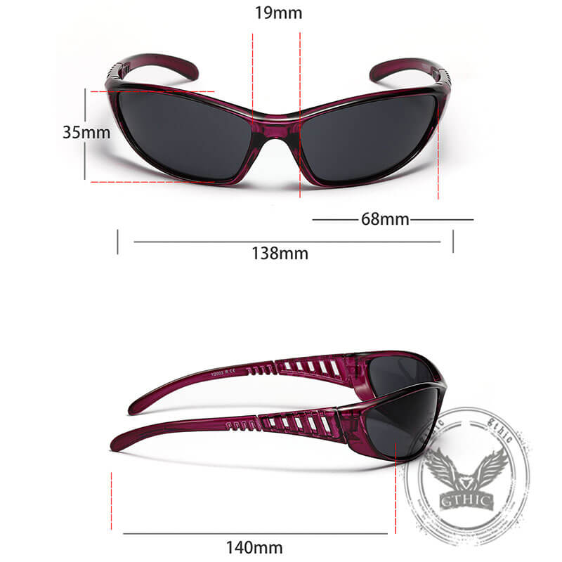 Fashionable Y2k Colorful Hollow Uv-proof Pc Sunglasses