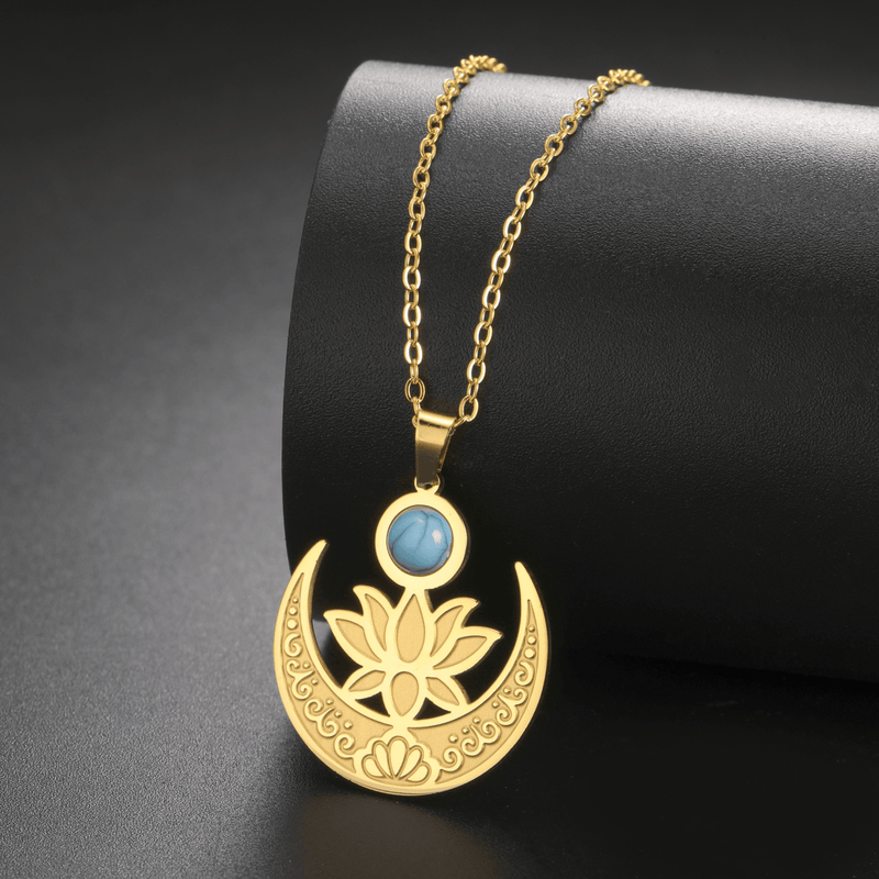 Enchanted Moon Lotus Blossom Necklace