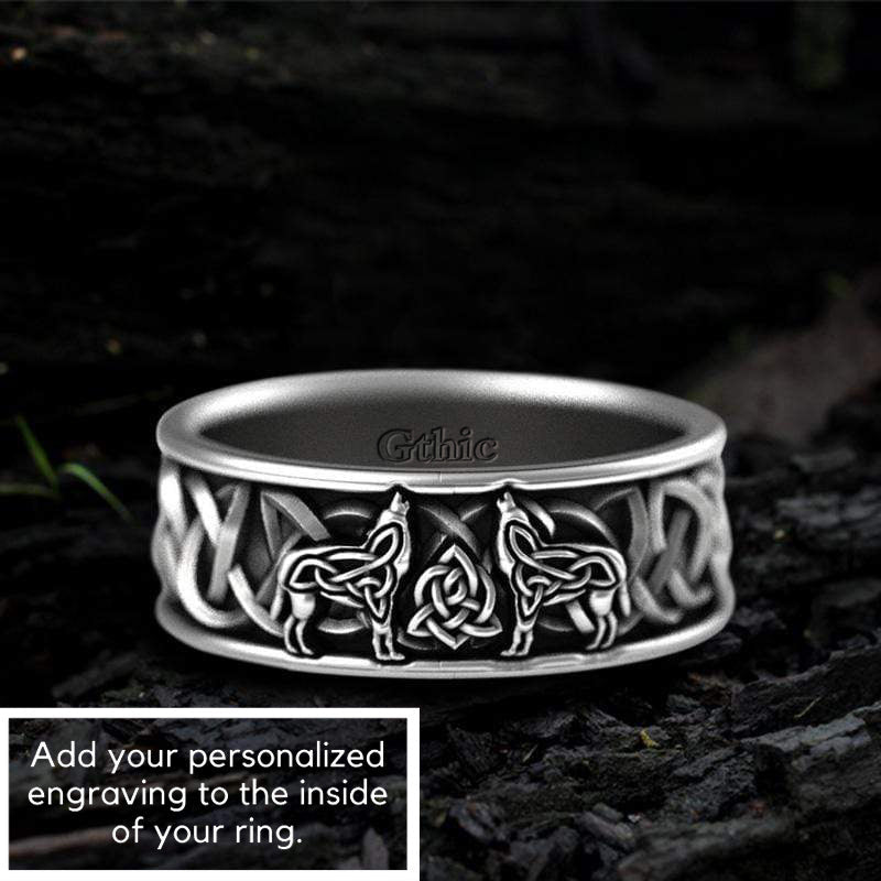 Fenris-wolf Sterling Silver Viking Ring