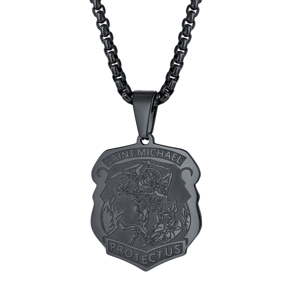 The Archangel St. Michael Necklace Medal Shield Pendant