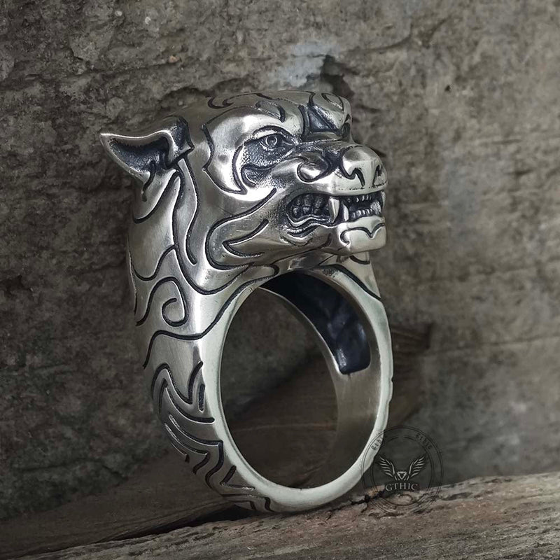 Fierce Panther Sterling Silver Animal Ring
