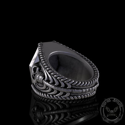 Fierce Tiger Sterling Silver Skull Ring