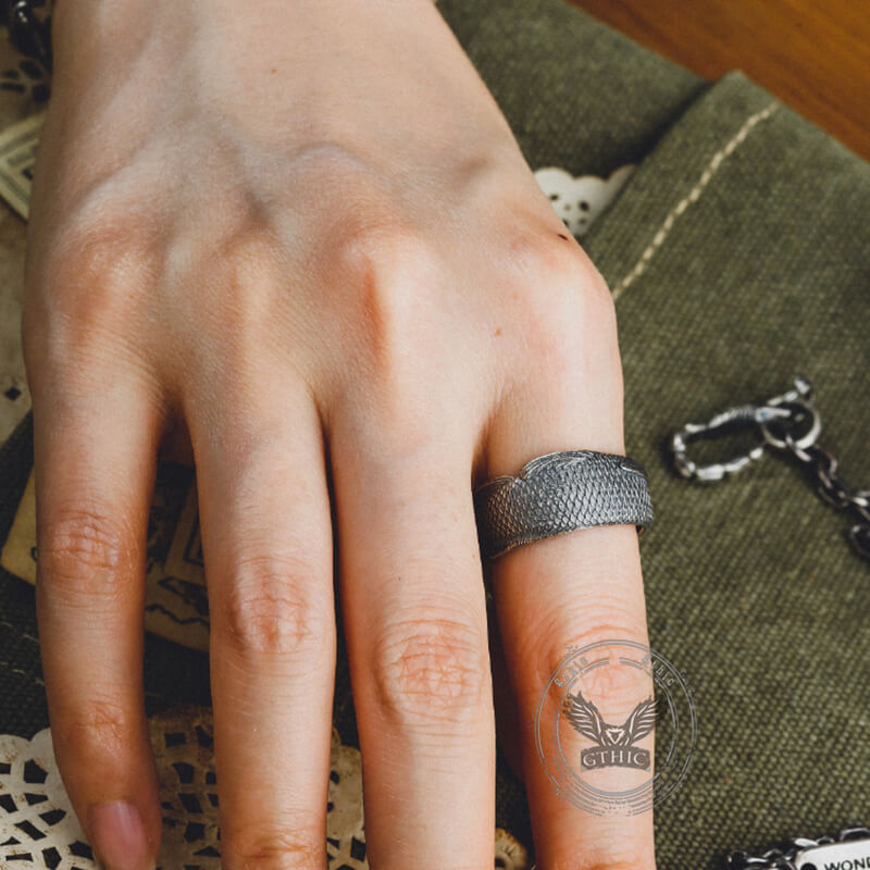 Fish Design Sterling Silver Open Ring