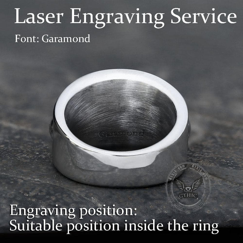 Five Skulls Stainless Steel Ring