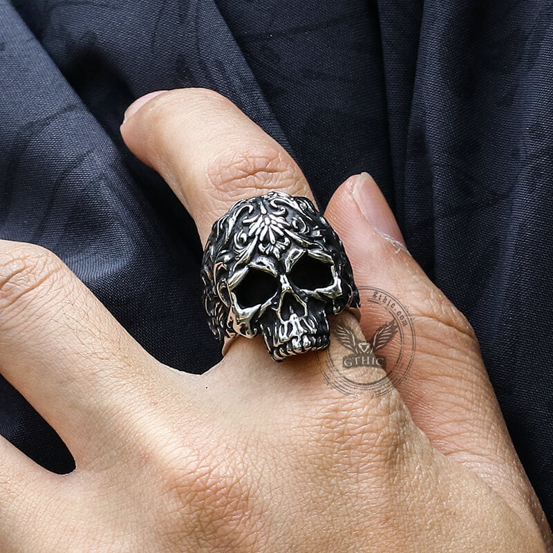 Pattern Skull Head Stainless Steel Ring