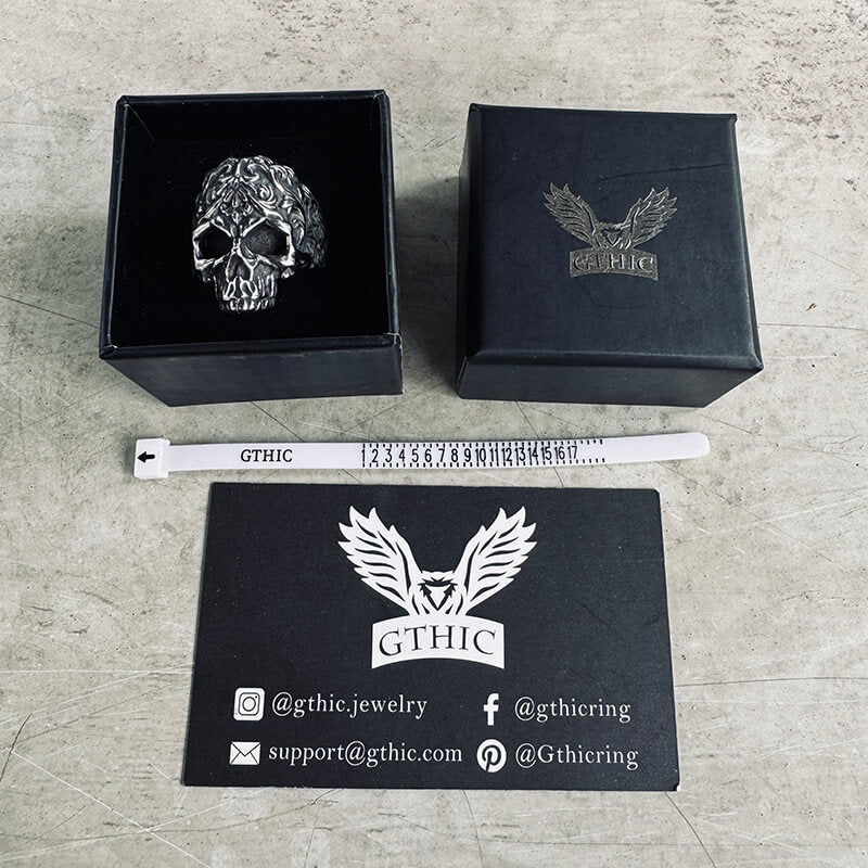 Pattern Skull Head Stainless Steel Ring