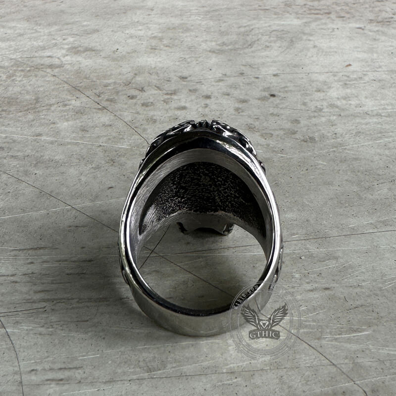 Pattern Skull Head Stainless Steel Ring
