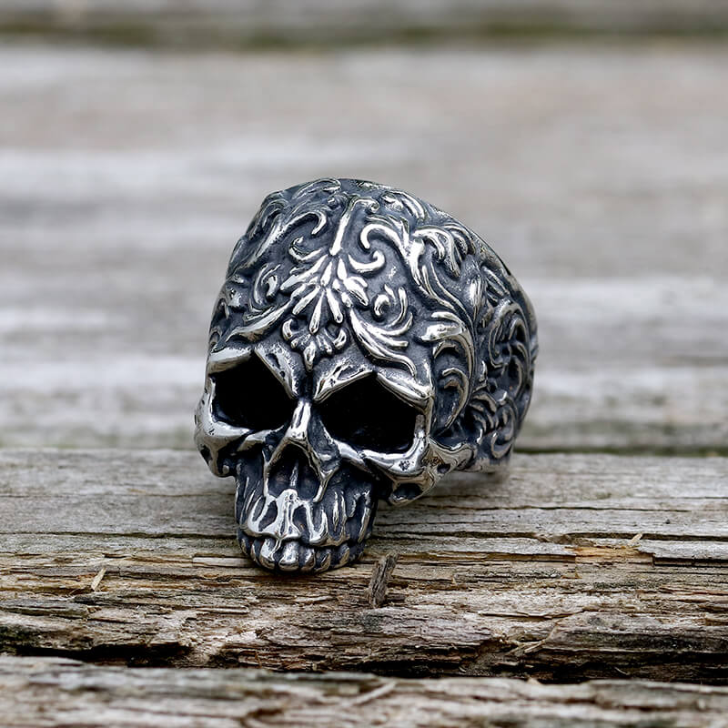 Pattern Skull Head Stainless Steel Ring