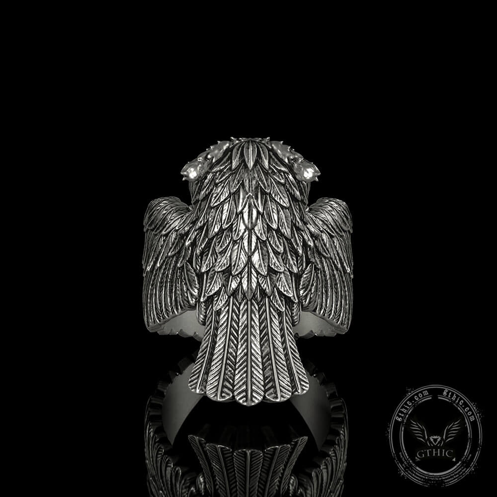 Flying Owl Sterling Silver Ring