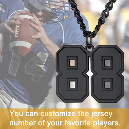 Personalized Sports Jersey Number Chain Necklace for Sport Fans