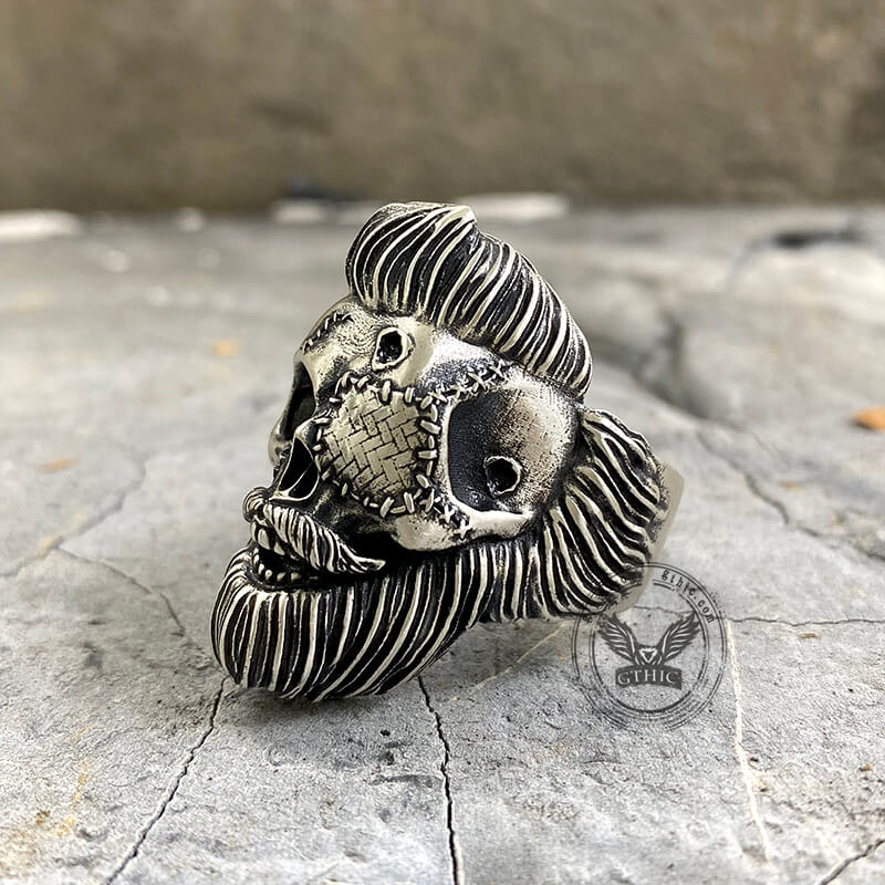Gangster Sterling Silver Skull Ring