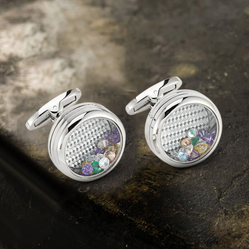 Gentleman Zircon Brass Cufflinks