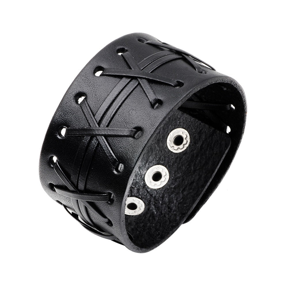 Genuine Leather Wide Bracelets in Original Style / Bangles Wrap Bracelet / Cuff Wristband