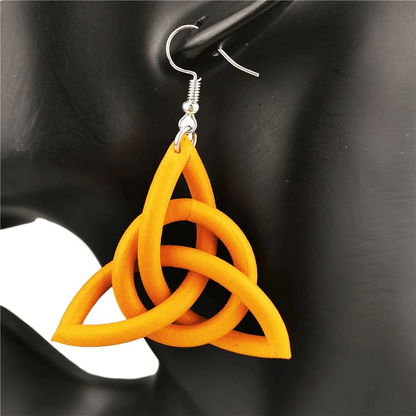 Geometric Drop Female Earrings / Multicolor Rubber Earrings / Handmade Accessories