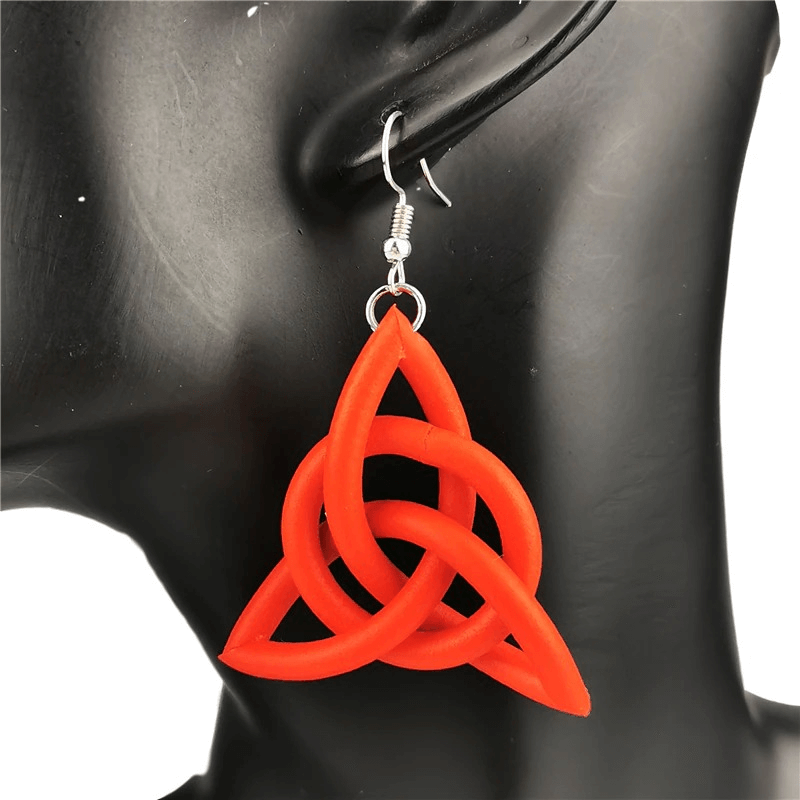 Geometric Drop Female Earrings / Multicolor Rubber Earrings / Handmade Accessories