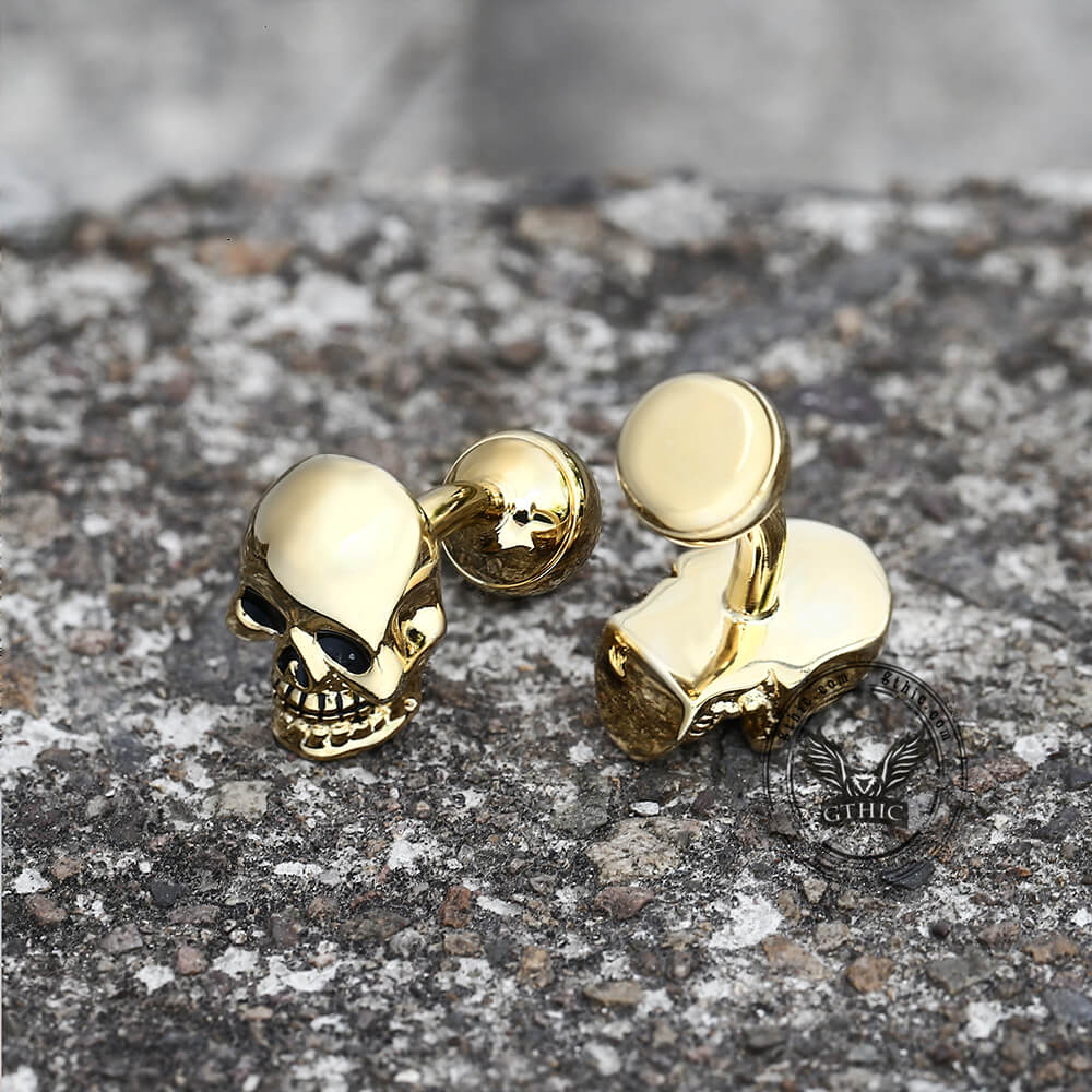 Ghost Brass Skull Cufflinks