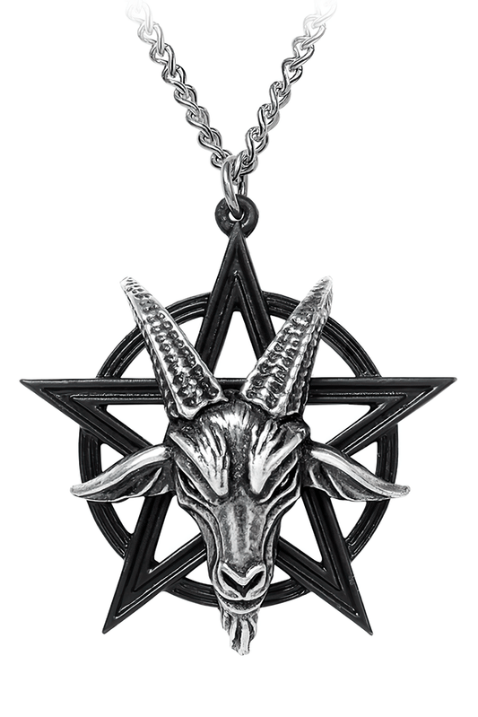 Goat Head Pentagram Pendant With Occult Symbolism
