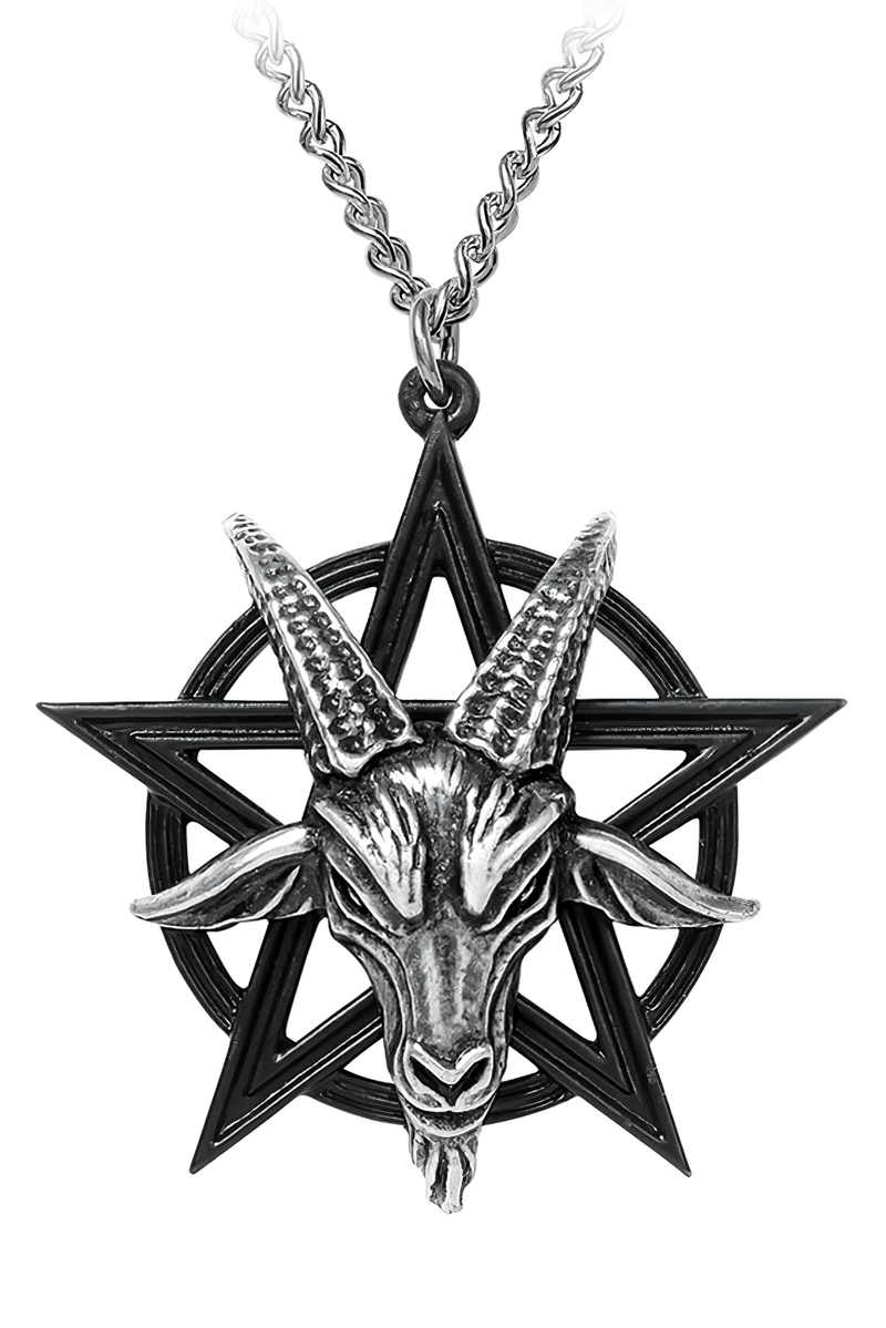 Goat Head Pentagram Pendant With Occult Symbolism