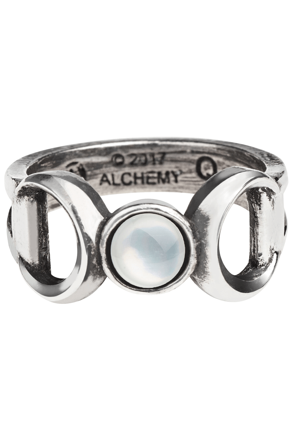 Goddess Ring With Mother of Pearl and Austrian Crystals