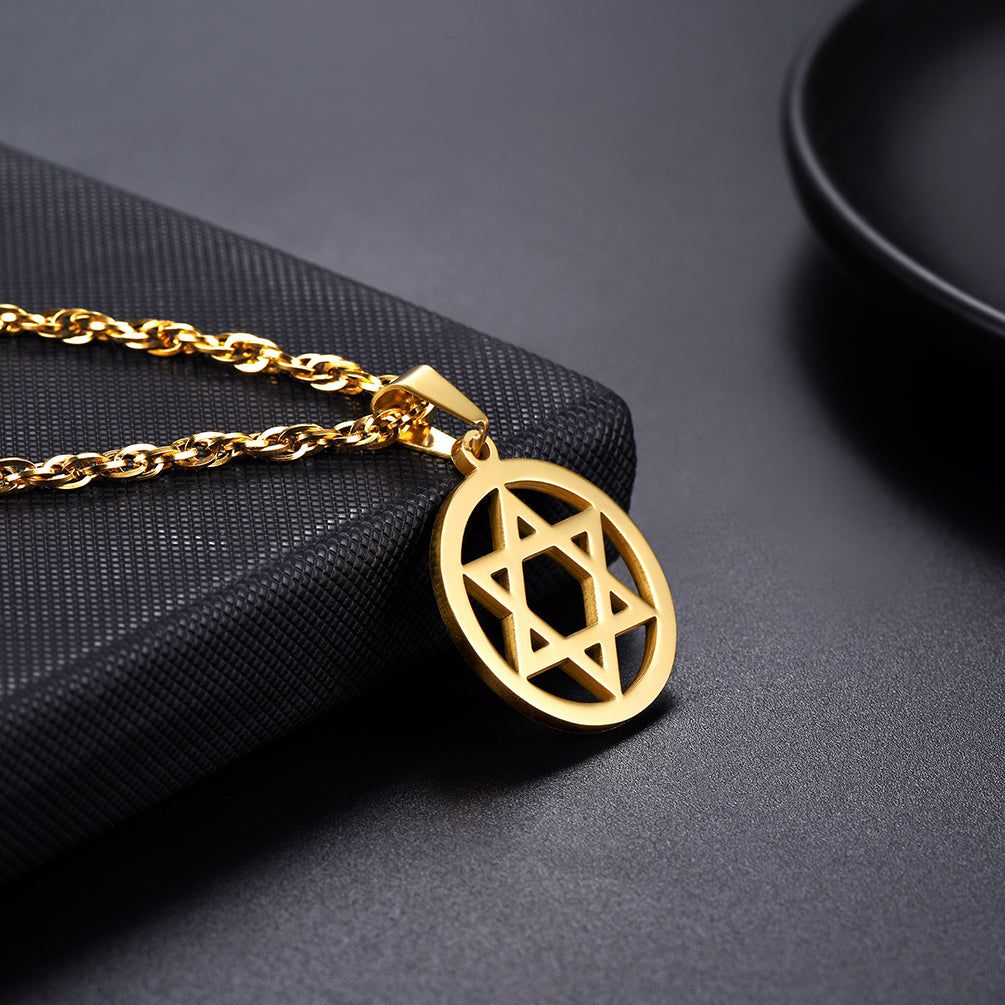 Jewish Star of David Pendant Necklace for