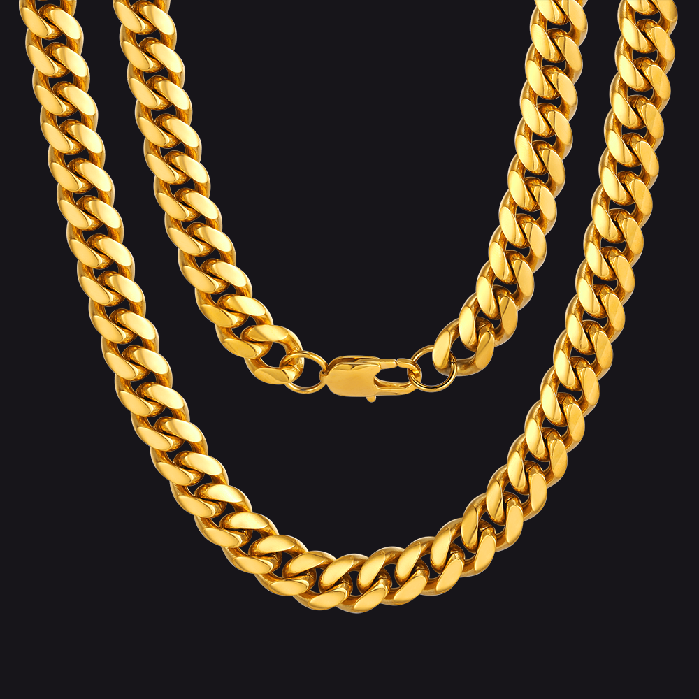 Thick Miami Cuban Curb Link Chain Necklace for