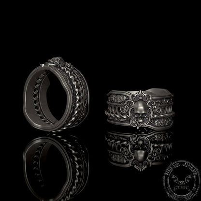 Goth Skull Sterling Silver Ring
