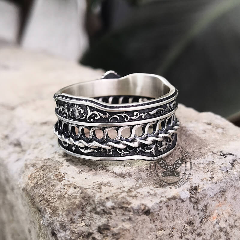 Goth Skull Sterling Silver Ring