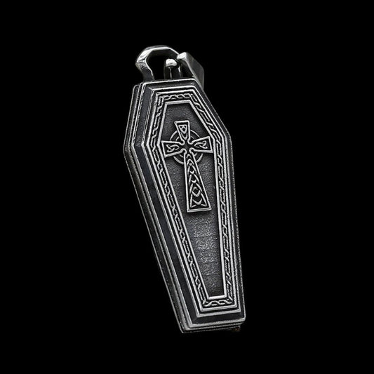 Gothic Coffin Cross Pendant