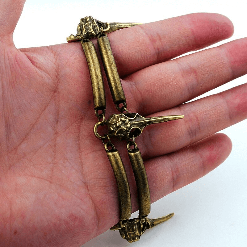 Gothic Crow Skull Bracelet for and / Mystery Witch Bracelets