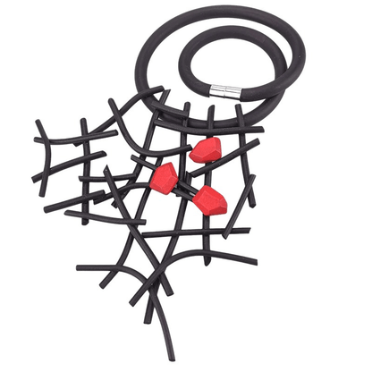 Gothic Handmade Rubber Wooden Necklace / Designer Necklaces for