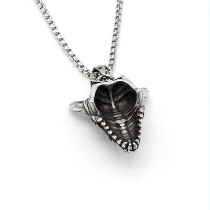 Gothic Pendant in the Form Sheep Skull / Tantrism Star of David / Punk Stainless Steel Biker Jewelry