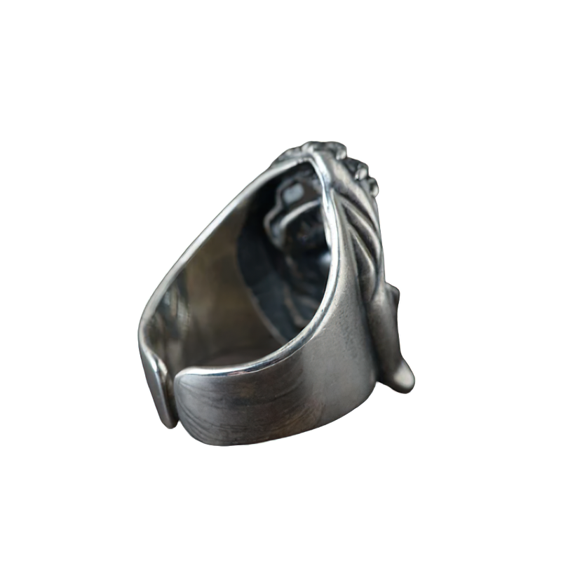 Gothic Ring of Reaper Death Skull / Jewelry of 925 Sterling Silver
