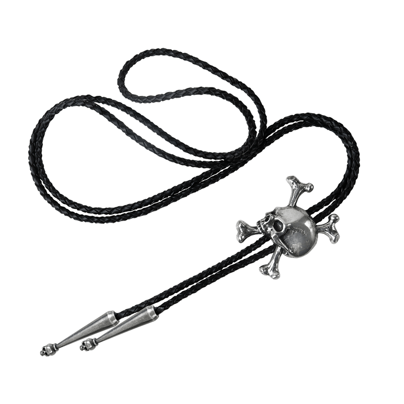Gothic Unforgiven Skull Pendant With Crossbones