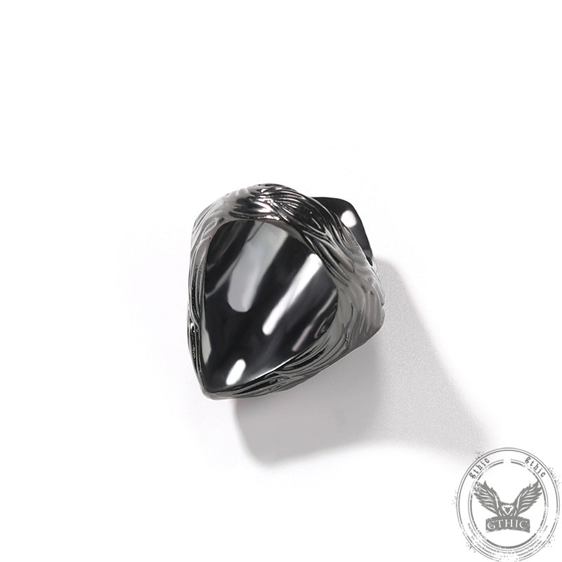 Gothic Alien Eye Brass Ring