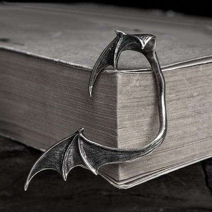Gothic Bat Wing Sterling Silver Stud Earrings
