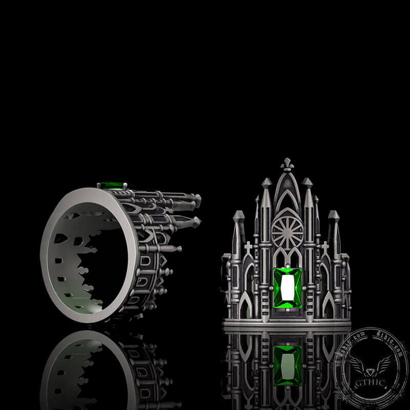 Gothic Church Sterling Silver Christian Ring